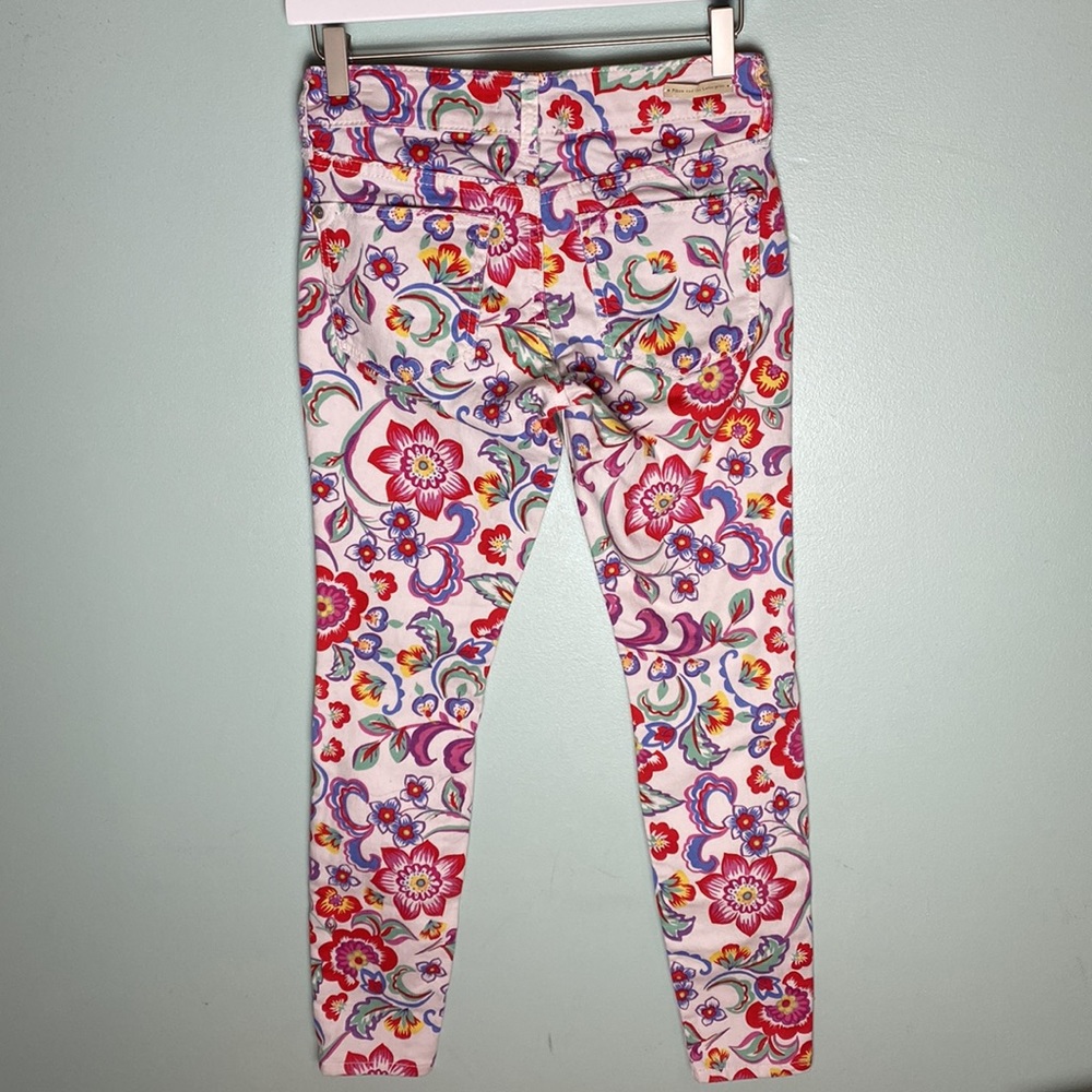 Pilcro & the Letterpress by Anthropologie Floral Mid-rise Skinny Jeans S… - Picture 7 of 11